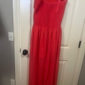 Chic Coral Maxi Dress